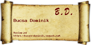 Bucsa Dominik névjegykártya