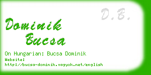 dominik bucsa business card